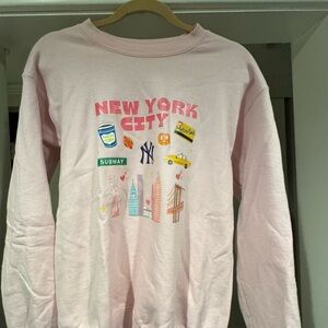 Pink New York City Graphic Sweatshirt